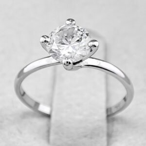 Bague de fiançaille or 18k et 1 carat de diamant naturel